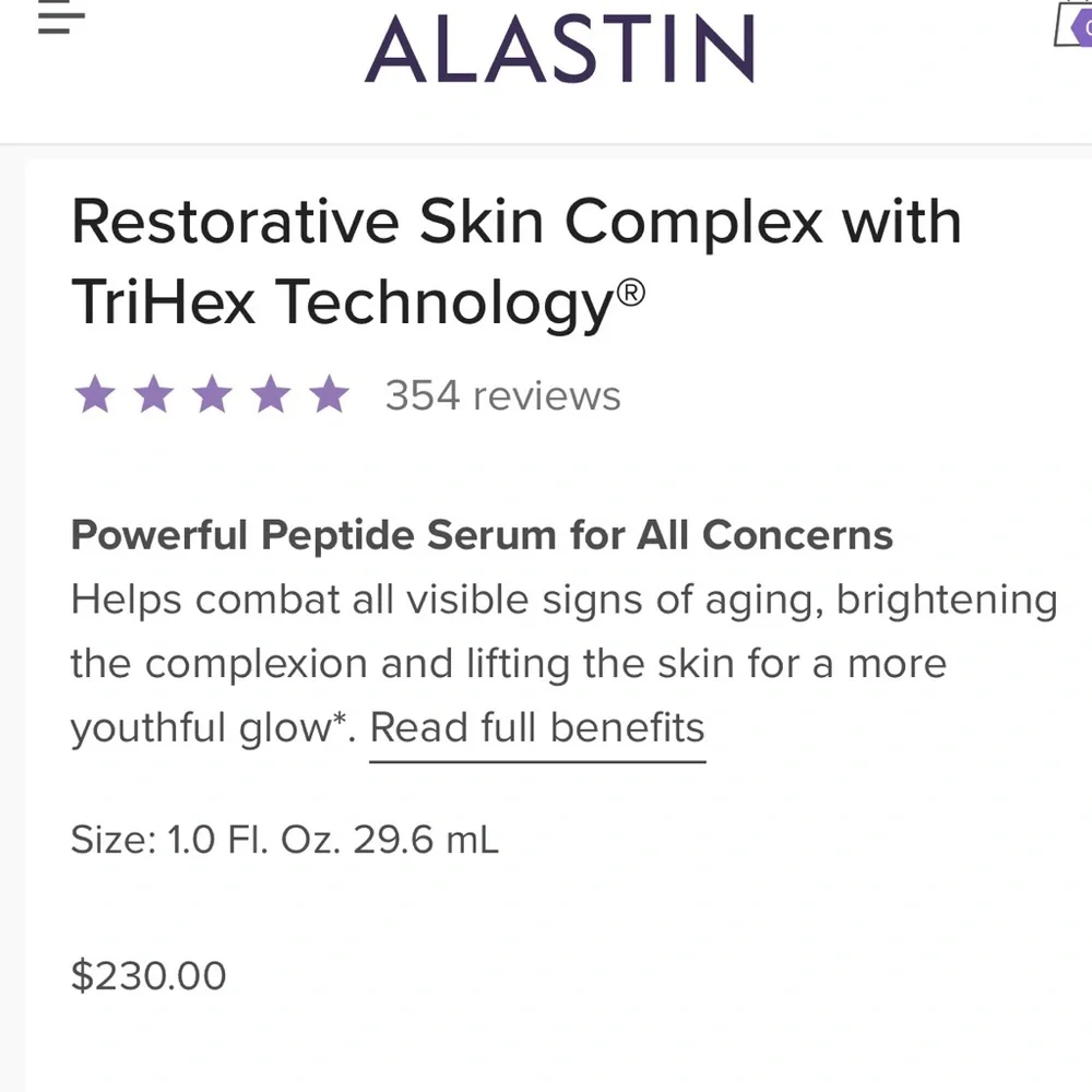 Alastin new unopened